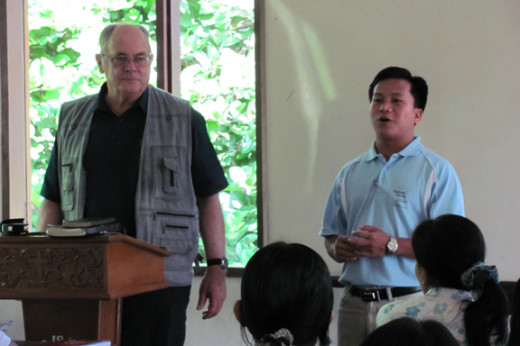 L.T. Gurganus Teaching at the Hmawbi Bible School