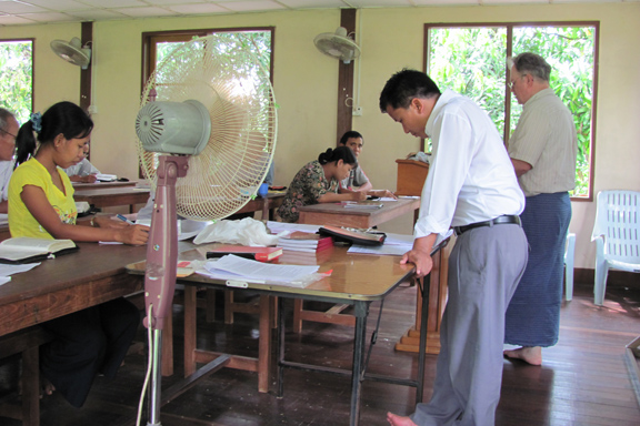 Louis Teaching at the Hmawbi Bible School