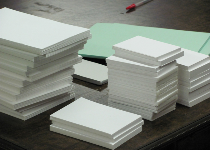 Tablets from scrap paper
