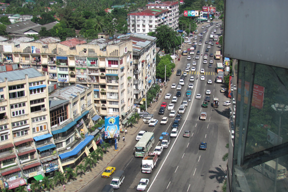View from the Roof of the Yangon City Hotel